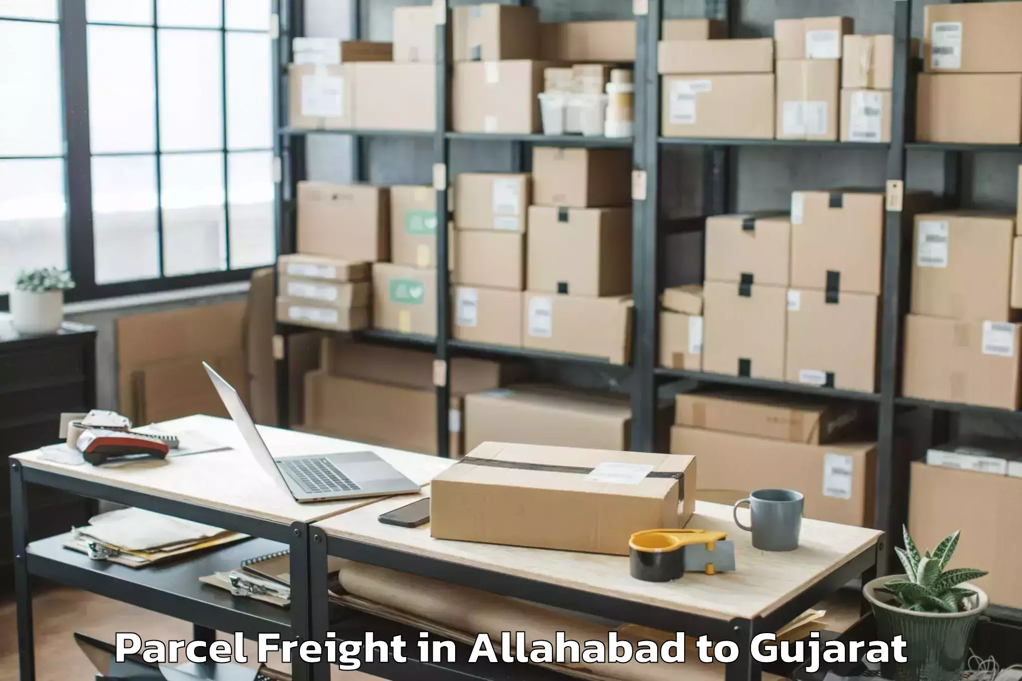 Top Allahabad to Gandhinagar Parcel Freight Available